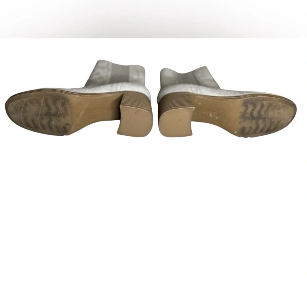 Nine‎ West Tan Suede Chunky Heel Booties - Size 9.5